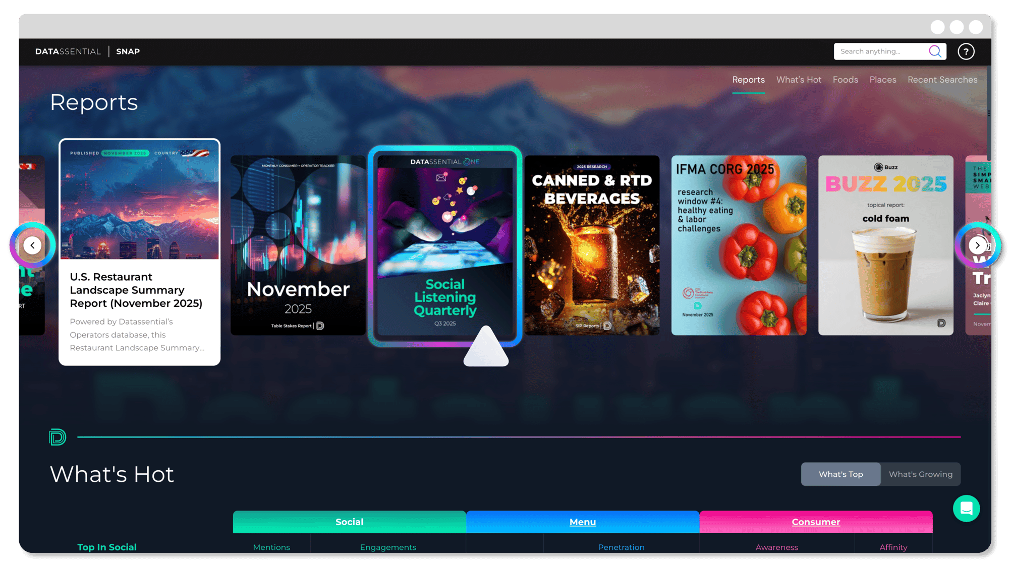 SNAP Homepage_Reports SNAP Homepage_Reports